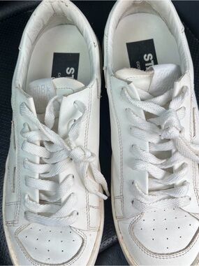 Golden goose all white sneakers